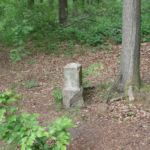 Grenzstein am Schäfersee Wegkabelung